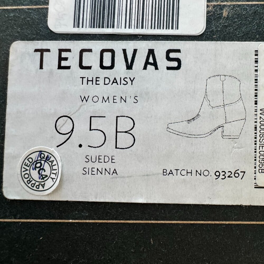 Tecovas.The Daisy in Sienna Suede. Size 9.5. NIB - Picture 7 of 7